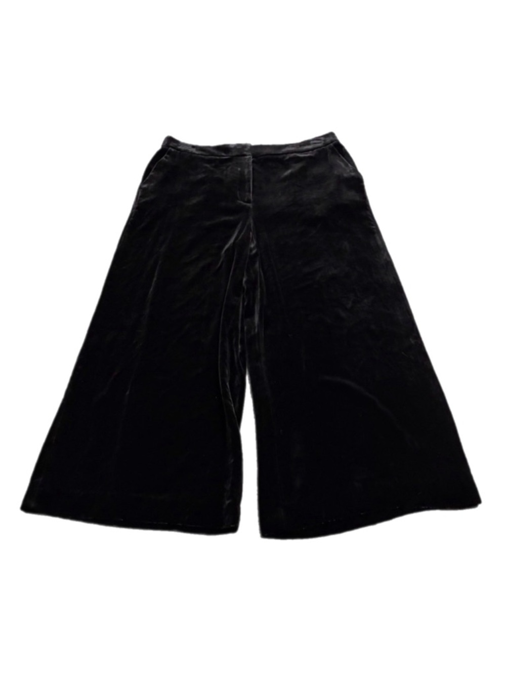 NWT Boden Velvet Silk Wide Leg High-Rise Trousers (Black) Size 10 - Picture 2 of 9